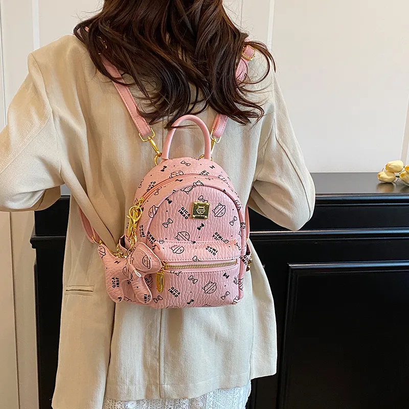 BAODIDAISHU PU Mini Backpack Women's Ecru/Brown/Pink/Beige/Yellow-19