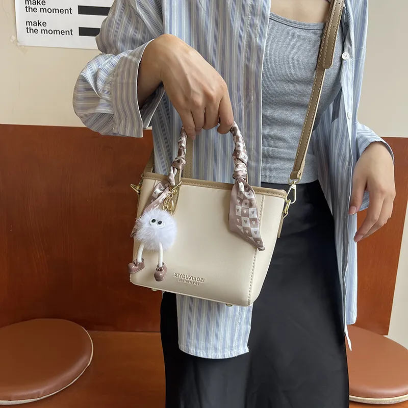 BAODIDAISHU PU Shoulder Bag Crossbody Bag Handbags Medium Size Women's Ecru & Khaki/Ecru/Black/Khaki-2