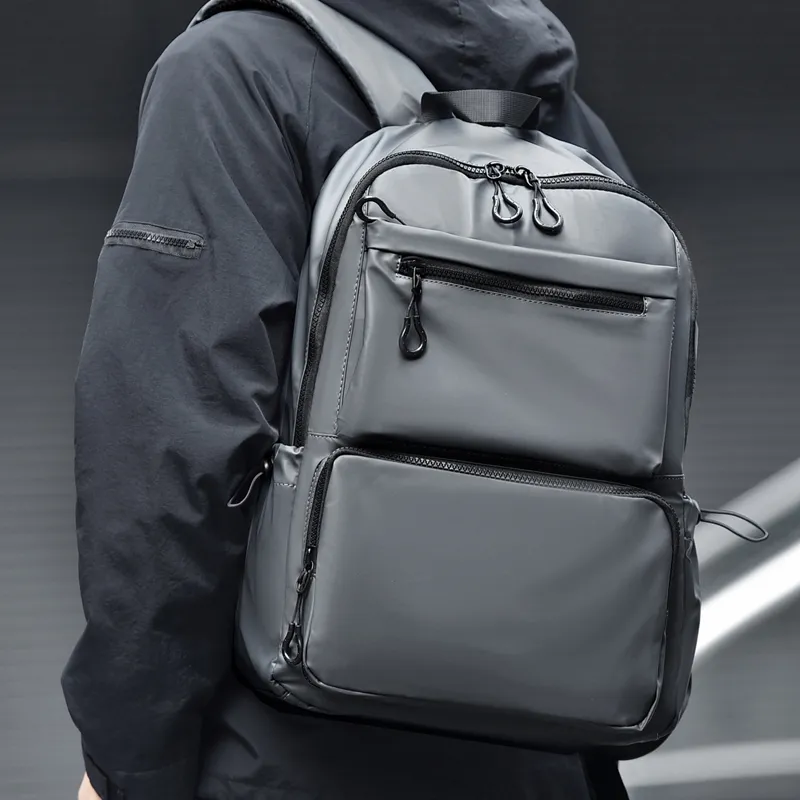 BAODIDAISHU Oxford Backpacks Regular Men's Gray/Black/Blue-4