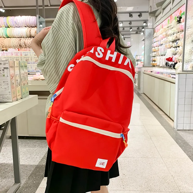 BAODIDAISHU Nylon Backpack Regular Women's Blue/Pink/Yellow/Red-16
