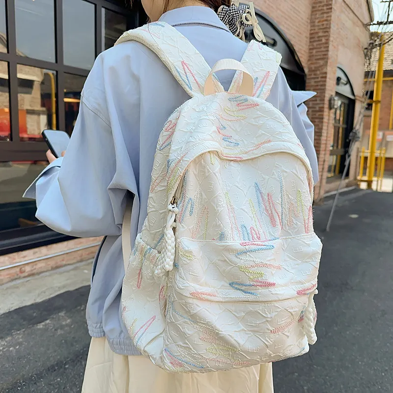 BAODIDAISHU Nylon Backpack Women's Multicolor-3
