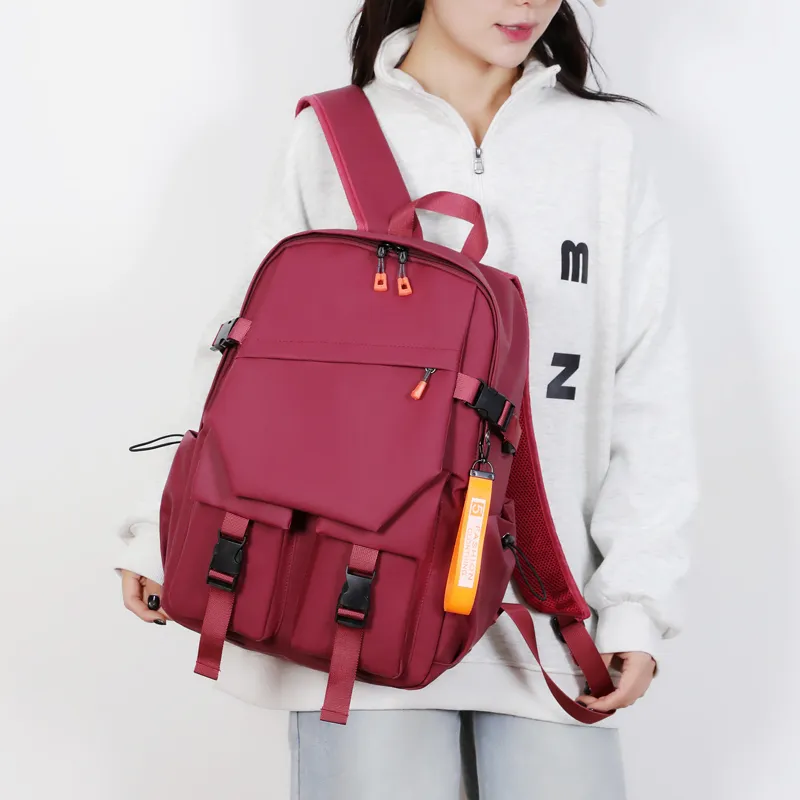 BAODIDAISHU Water Resistant Membrana Dermalis Backpacks Unisex Black/Gray/Dark Gray/Red/Dark Blue-22