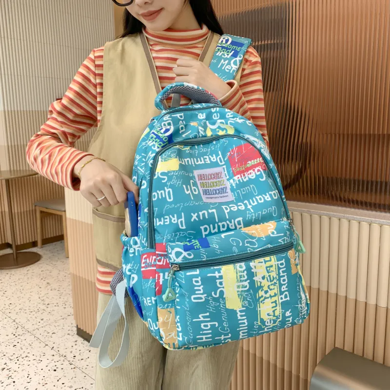 BAODIDAISHU Nylon Backpack Regular Unisex Multicolor-10
