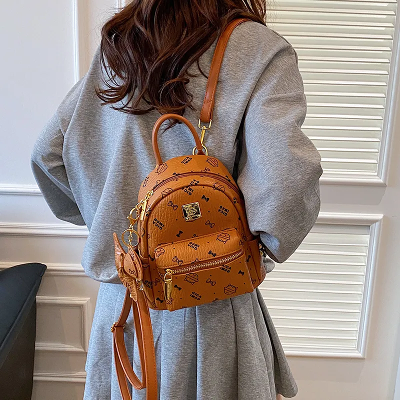 BAODIDAISHU PU Mini Backpack Women's Ecru/Brown/Pink/Beige/Yellow-10