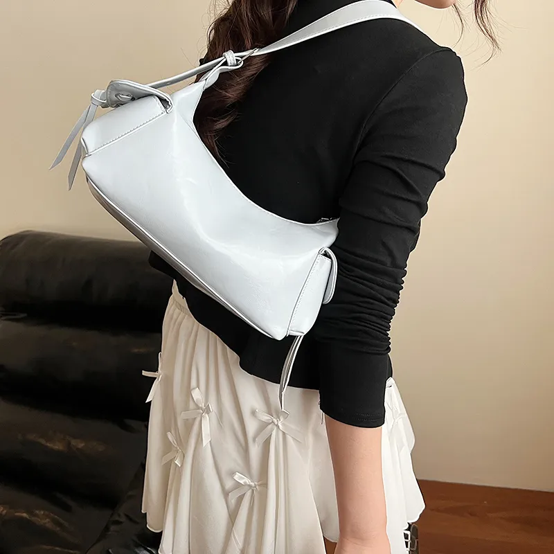 BAODIDAISHU PU Shoulder Bag Regular Women's White/Silver/Blue/Yellow/Red/Black/Denim Blue-15
