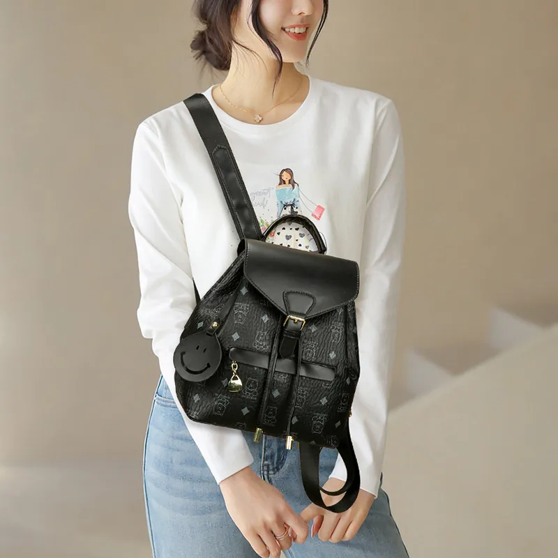 BAODIDAISHU PU Backpack Women's Black/Yellow/Beige/Pink-10