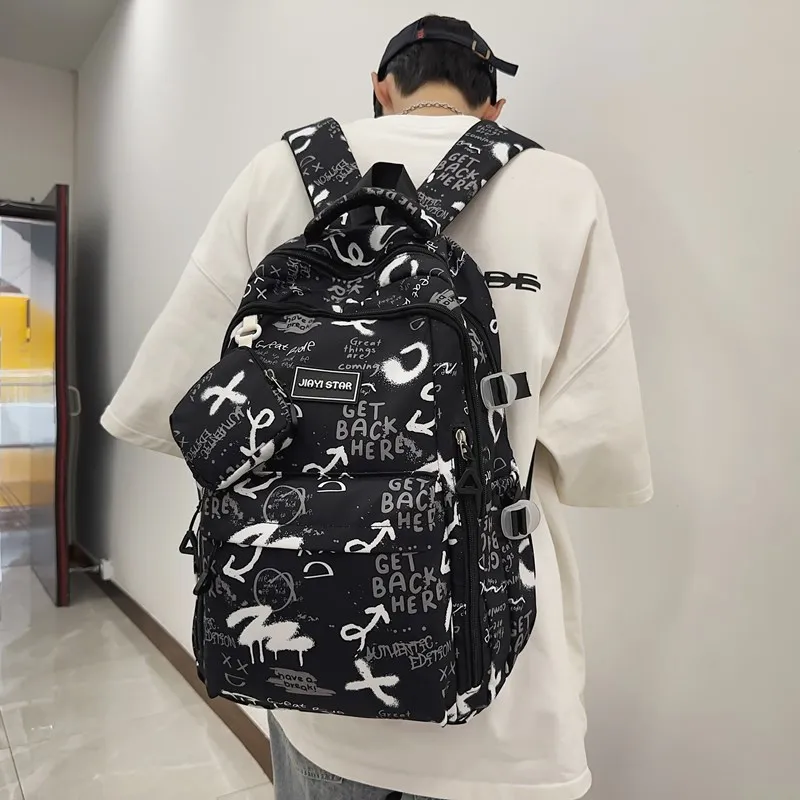 BAODIDAISHU Nylon Backpack Regular Unisex Multicolor-5