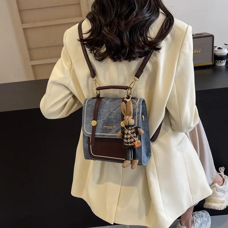 HCXK PU Backpack Regular Women's Multicolor-3