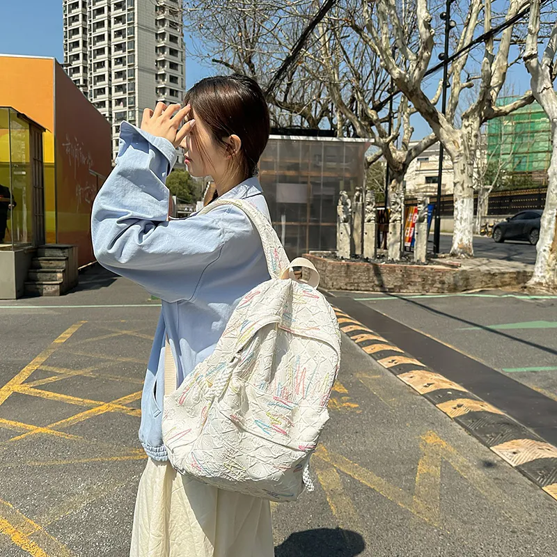 BAODIDAISHU Nylon Backpack Women's Multicolor-2