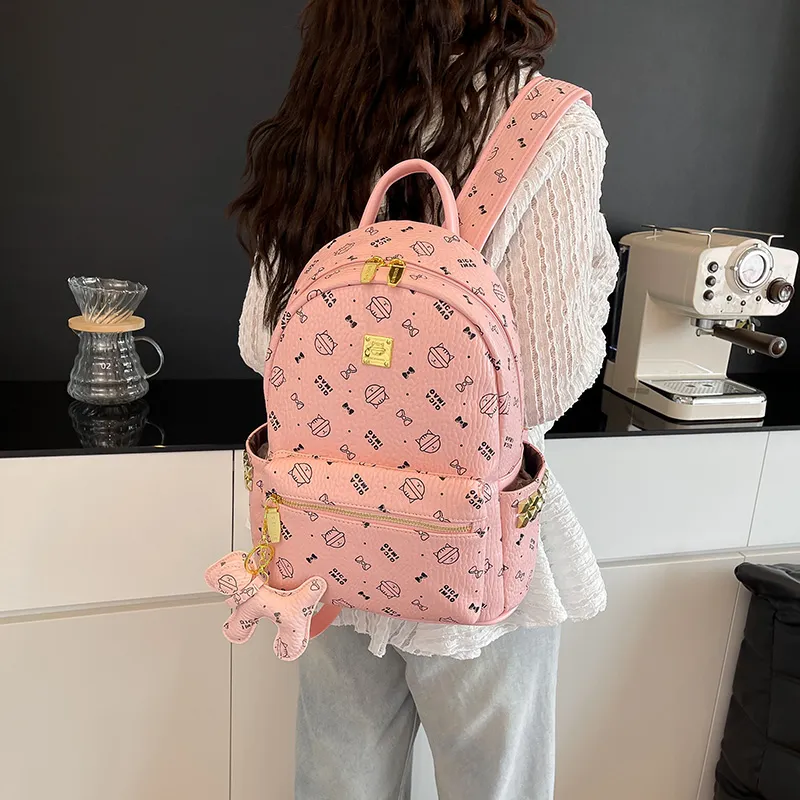 BAODIDAISHU PU Backpack Women's Pink/Beige/Yellow/Ecru/Brown-11