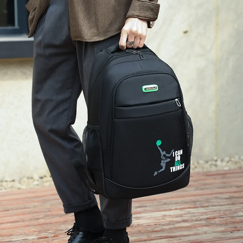 BAODIDAISHU Oxford Backpack Regular Men's Black Yellow Green Blue-11