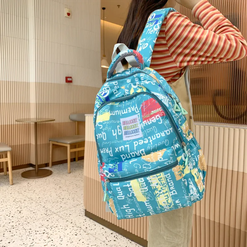 BAODIDAISHU Nylon Backpack Regular Unisex Multicolor-9