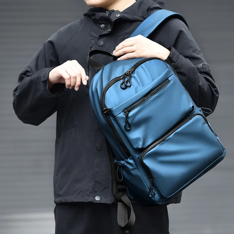 BAODIDAISHU Oxford Backpacks Regular Men's Gray/Black/Blue-21