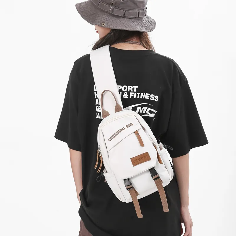 BAODIDAISHU Nylon Fabric Shoulder Bag Crossbody Bag Sling Bags Regular Unisex White Black Khaki Green-2