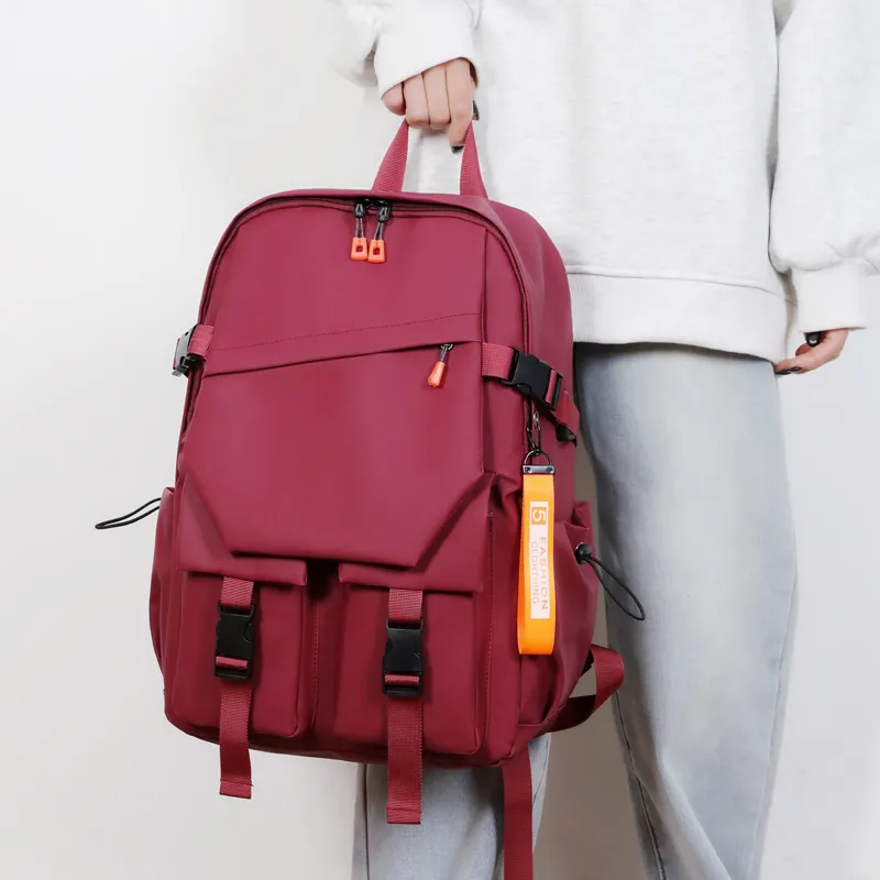 BAODIDAISHU Water Resistant Membrana Dermalis Backpacks Unisex Black/Gray/Dark Gray/Red/Dark Blue-21