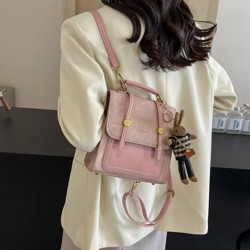 HCXK PU Backpack Regular Women's Multicolor-31