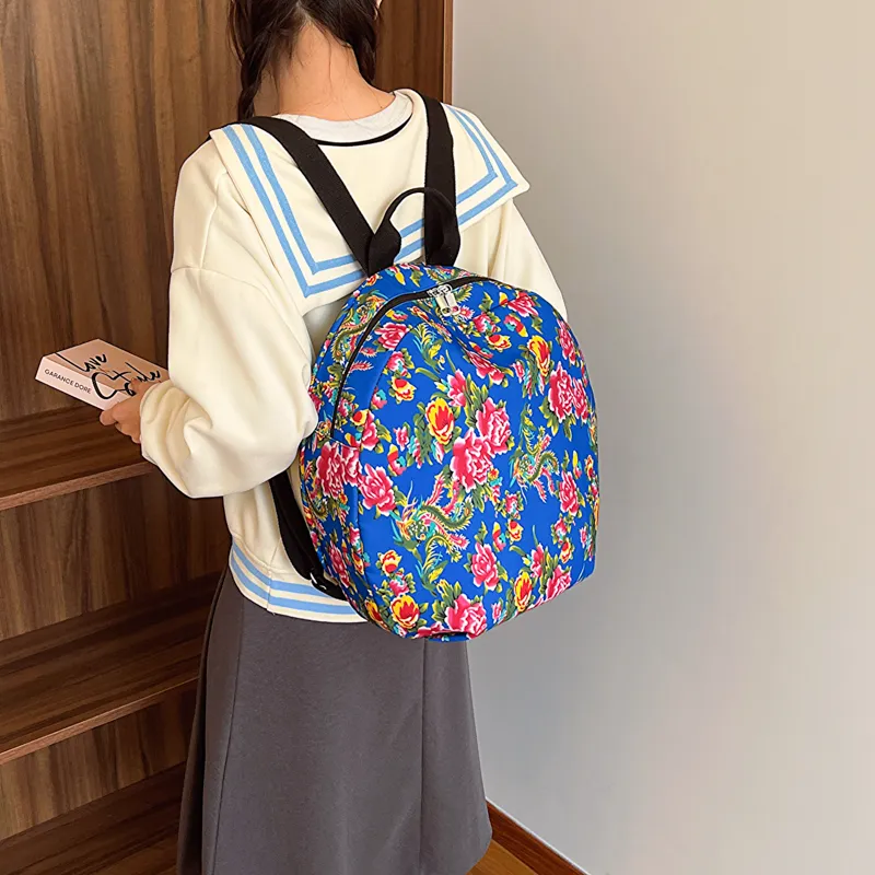 BAODIDAISHU Nylon Fabric Laptop Backpack Unisex Multicolor-13