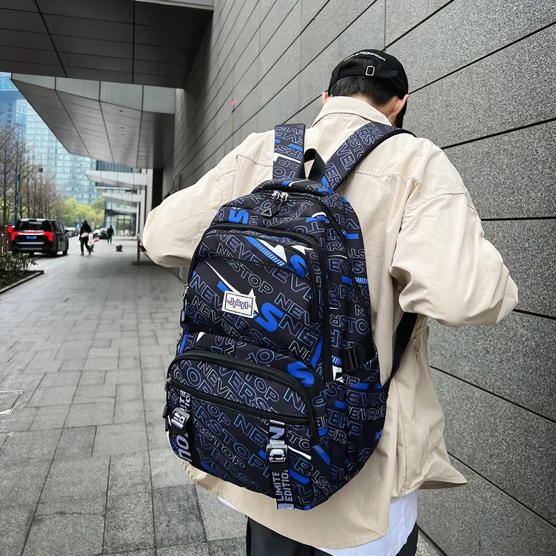 BAODIDAISHU Nylon Backpack Laptop Bag Backpack Regular Unisex Black/Purple/Green/Light Blue/Blue-1