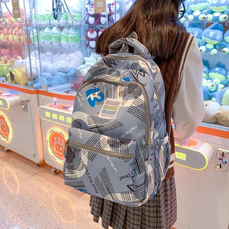 BAODIDAISHU Nylon Backpack Regular Unisex Multicolor-3