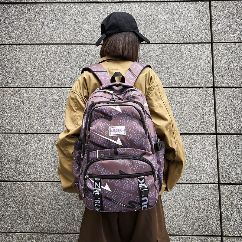 BAODIDAISHU Nylon Backpack Laptop Bag Backpack Regular Unisex Black/Purple/Green/Light Blue/Blue-3