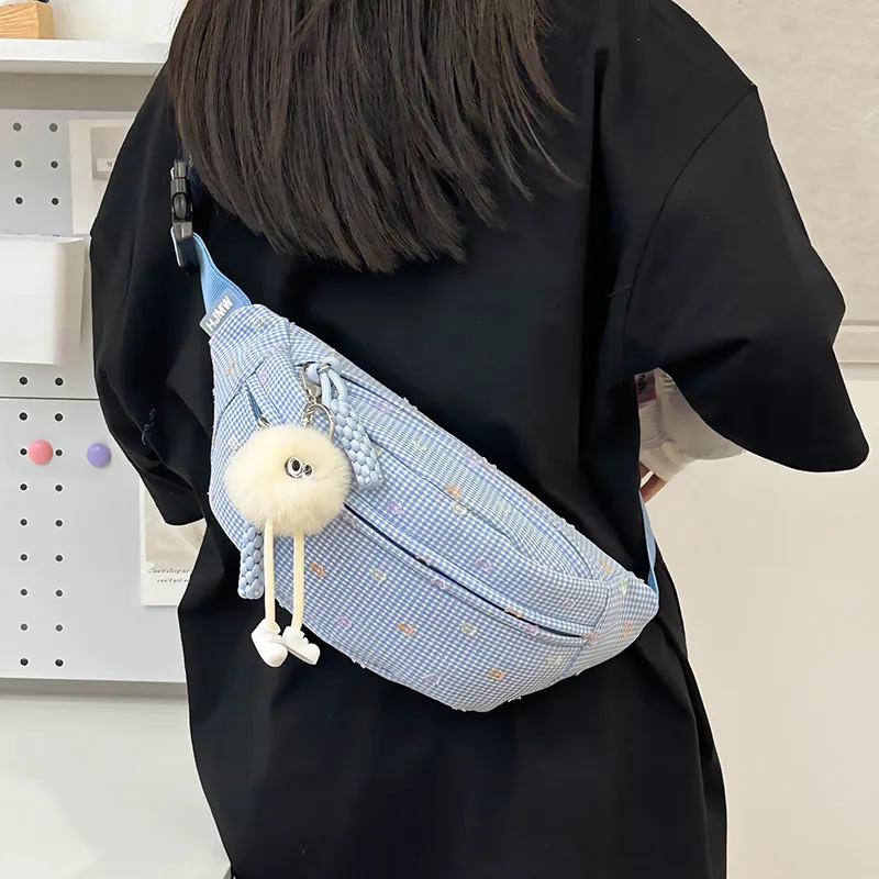 BAODIDAISHU Nylon Sling Bag Women's Yellow/Blue-9