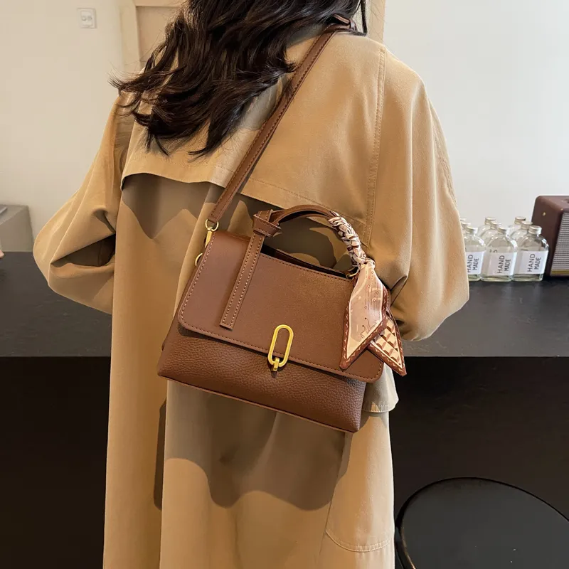 BAODIDAISHU PU Shoulder Bag Crossbody Bag Medium Size Women's Coffee & Khaki/White & Brown/Black/Coffee-19
