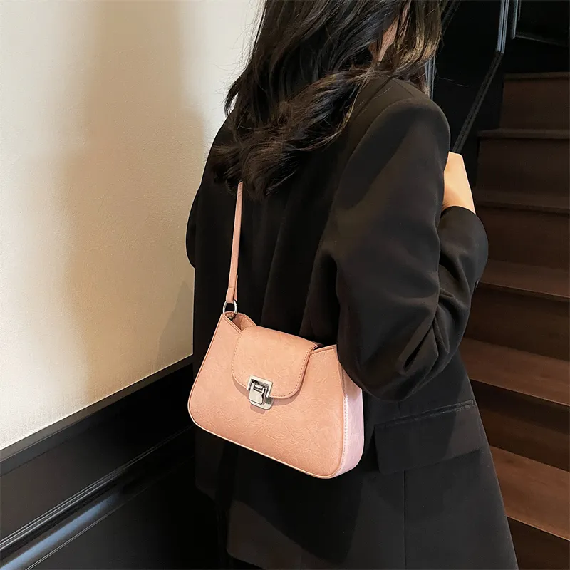 BAODIDAISHU PU Underarm Shoulder Bag Regular Women's White/Black/Yellow/Pink-19