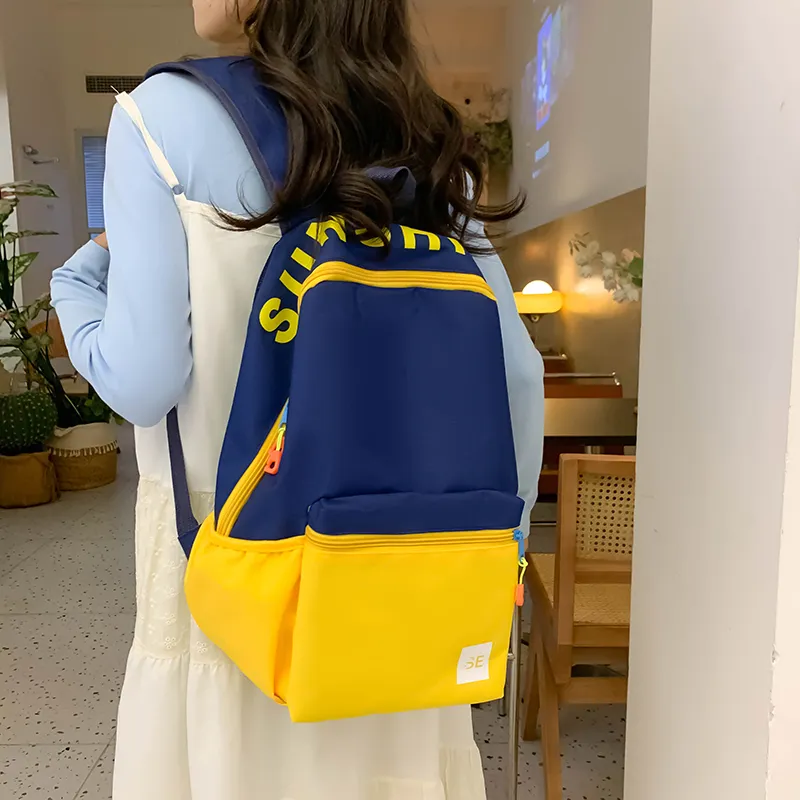 BAODIDAISHU Nylon Backpack Regular Women's Blue/Pink/Yellow/Red-11