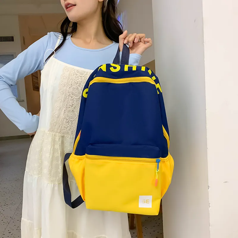 BAODIDAISHU Nylon Backpack Regular Women's Blue/Pink/Yellow/Red-13