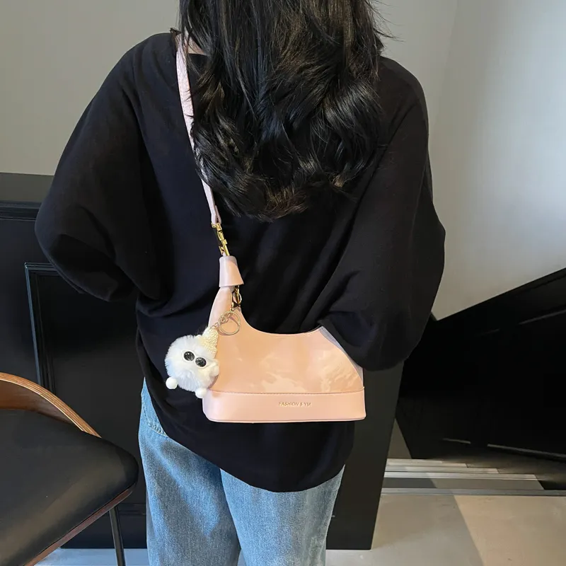 BAODIDAISHU PU Handbags Shoulder Bag Crossbody Bag Regular Women's Ecru/Black/Brown/Pink-24