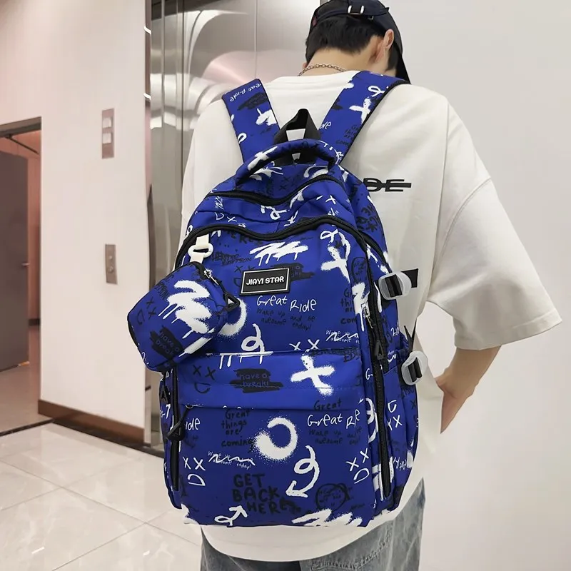 BAODIDAISHU Nylon Backpack Regular Unisex Multicolor-12