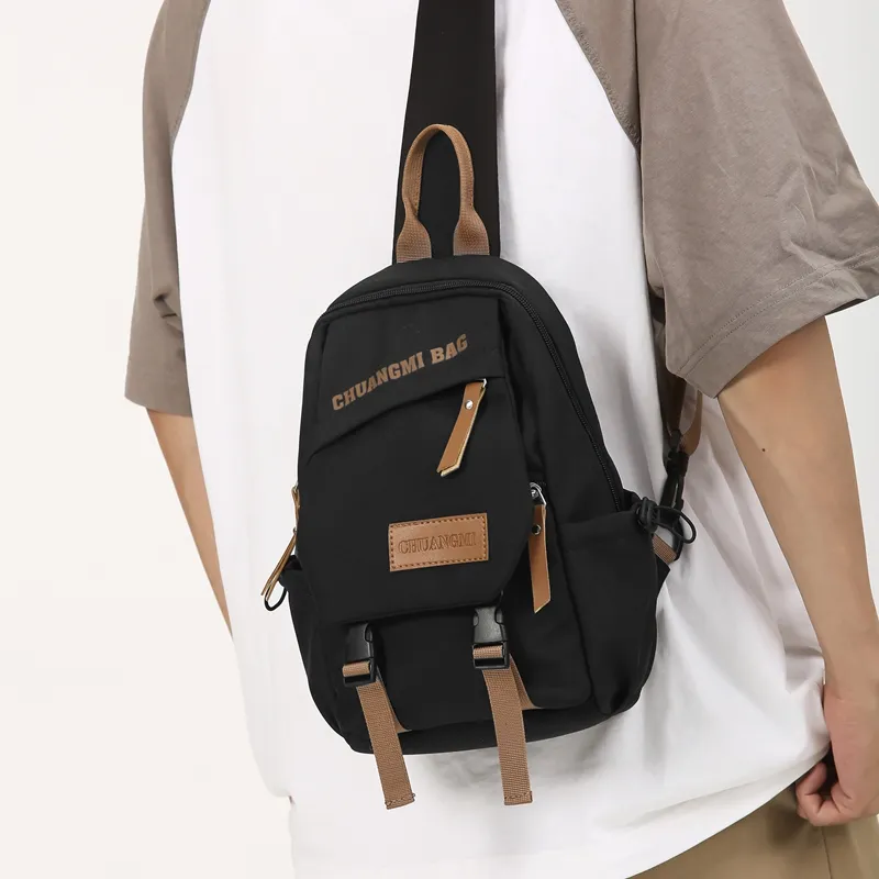 BAODIDAISHU Nylon Fabric Shoulder Bag Crossbody Bag Sling Bags Regular Unisex White Black Khaki Green-8