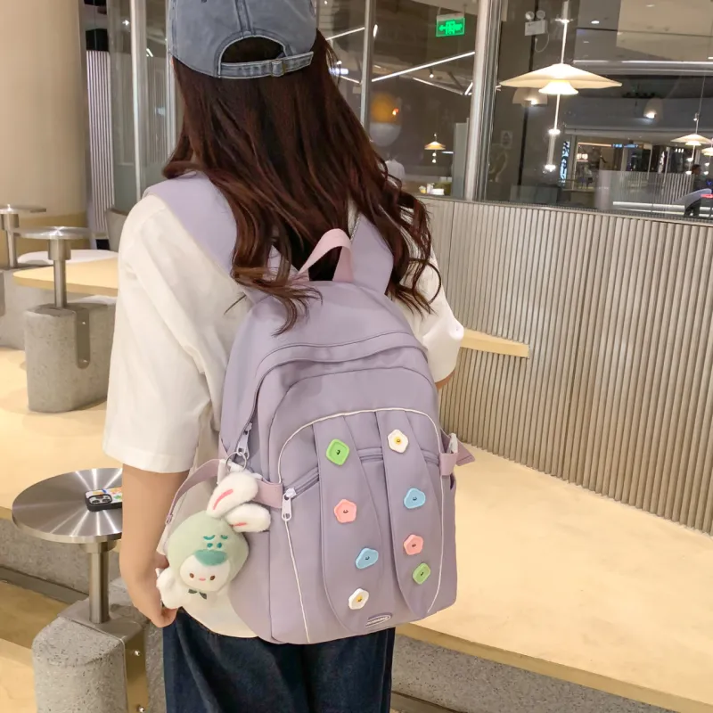 BAODIDAISHU Nylon Backpack Women's Multicolor-5