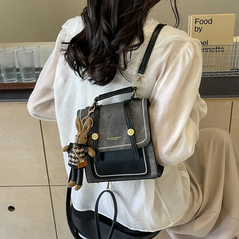 HCXK PU Backpack Regular Women's Multicolor-11