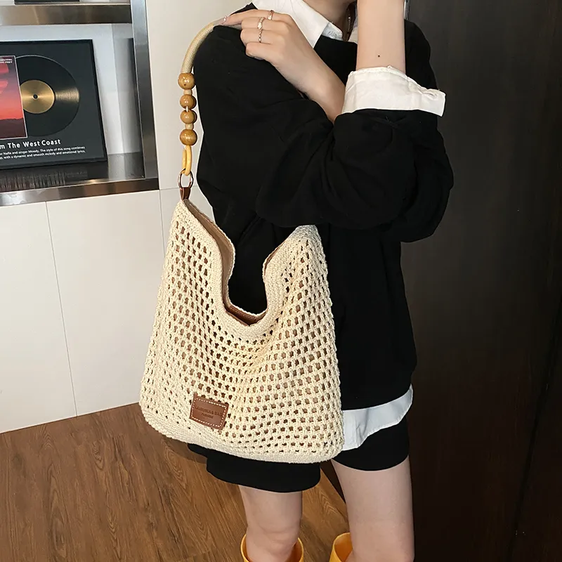 BAODIDAISHU PU Fashion Niche Shoulder Bag Underarm Tote Women's Brown/Black-4
