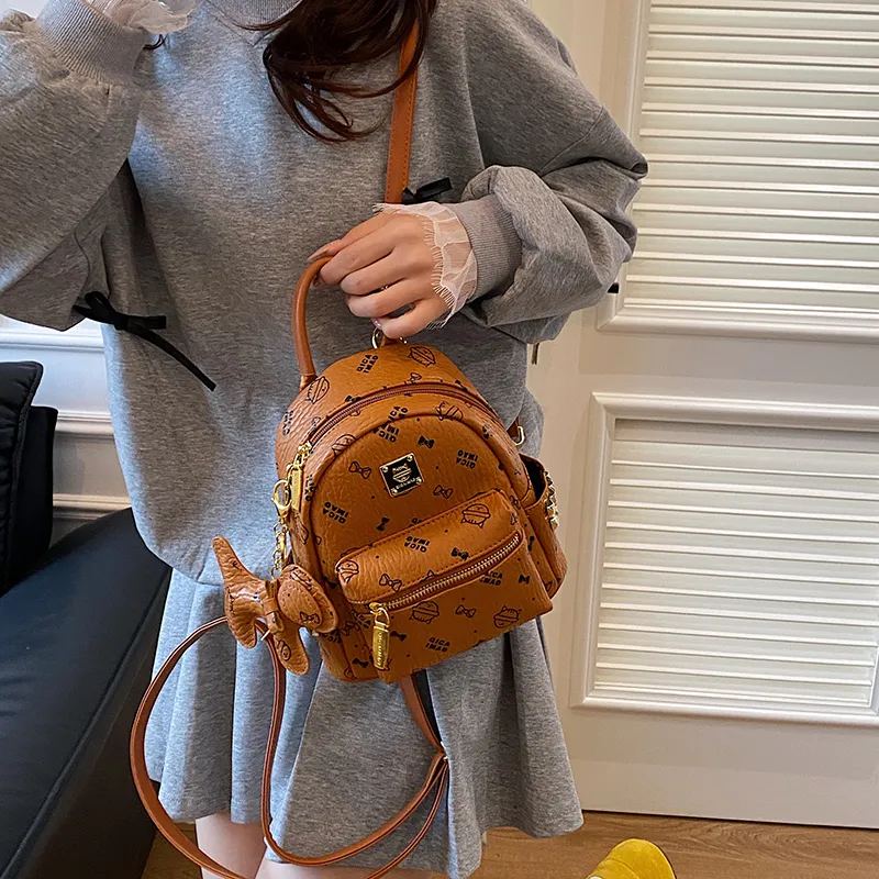 BAODIDAISHU PU Mini Backpack Women's Ecru/Brown/Pink/Beige/Yellow-9
