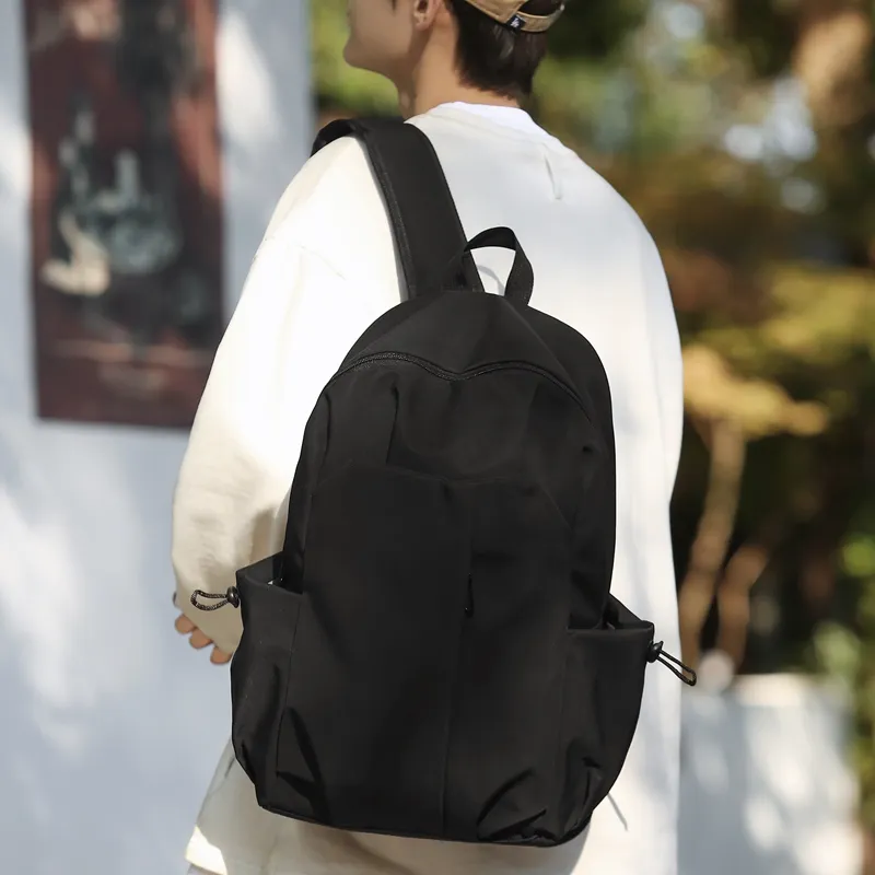 BAODIDAISHU Nylon Fabric Backpack Laptop Bag Backpack Unisex White/Gray/Black/Red-6