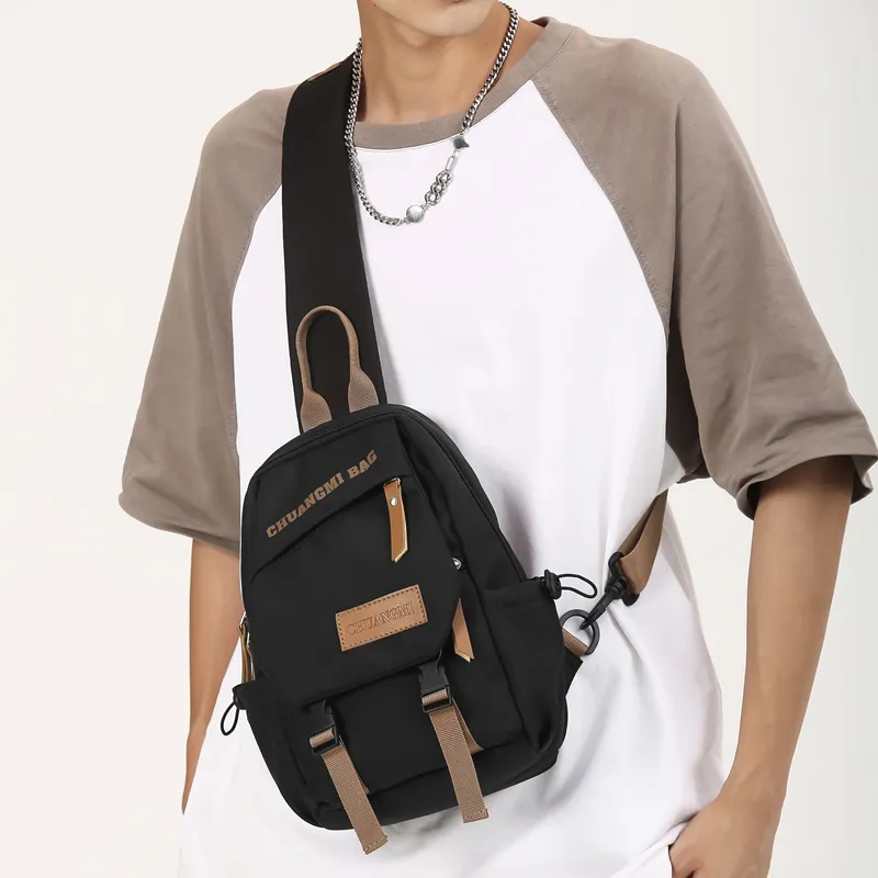 BAODIDAISHU Nylon Fabric Shoulder Bag Crossbody Bag Sling Bags Regular Unisex White Black Khaki Green-7
