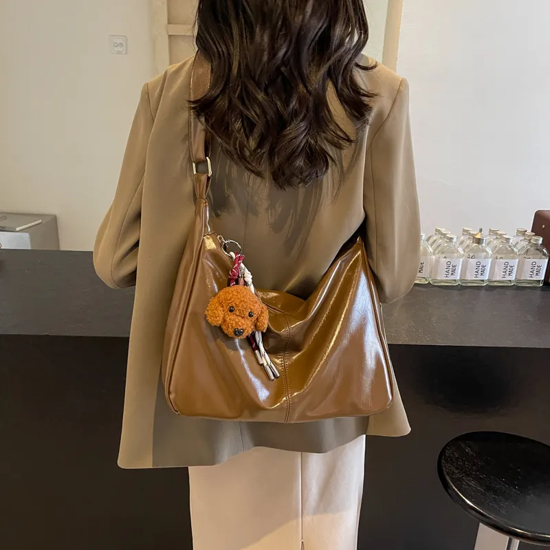 BAODIDAISHU PU Tote Medium Size Women's Mud/Caramel Brown/Black/Coffee-3