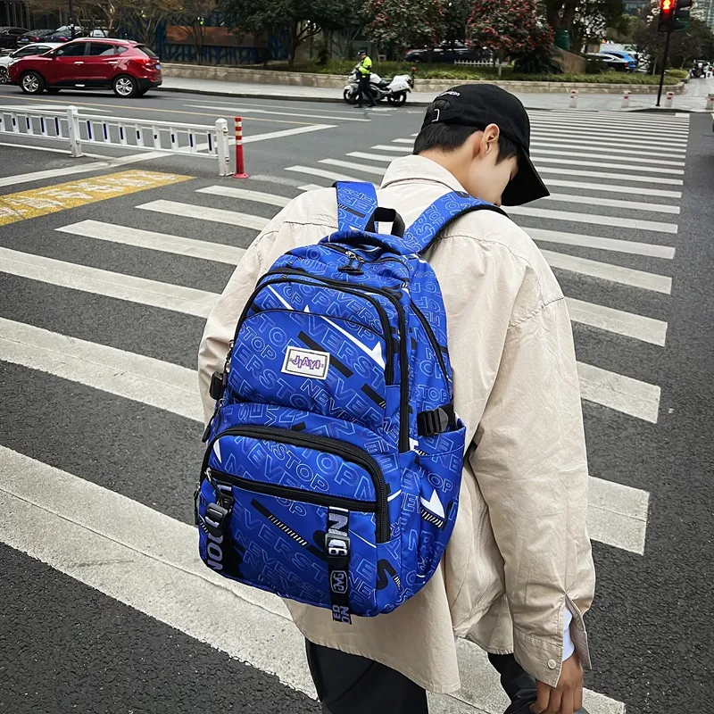 BAODIDAISHU Nylon Backpack Laptop Bag Backpack Regular Unisex Black/Purple/Green/Light Blue/Blue-13