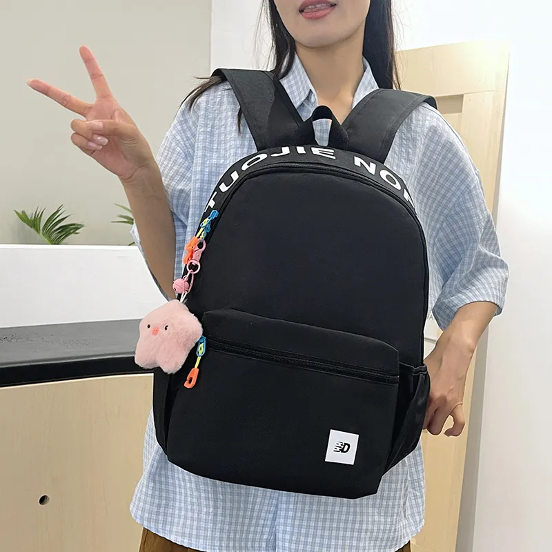 BAODIDAISHU Nylon Backpack Regular Unisex White/Pink/Yellow/Green/Blue-26