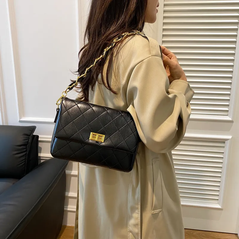 BAODIDAISHU PU Underarm Portable Crossbody Bag, Shoulder Bag Medium Size Women's Ecru/Black/Dark Brown-10
