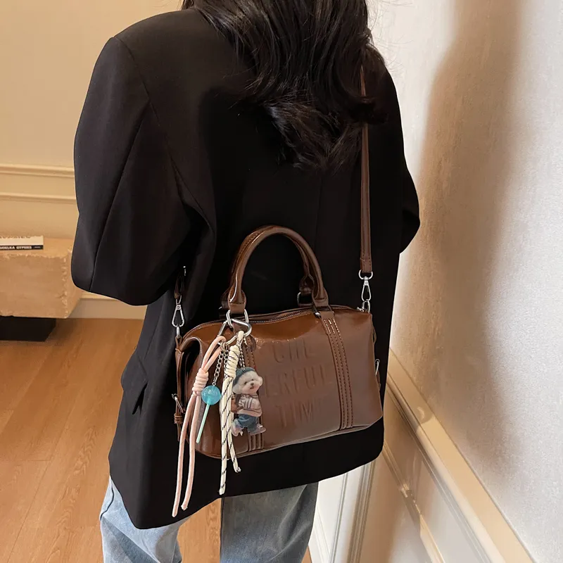 BAODIDAISHU PU Shoulder Bag, Crossbody Bag Regular Women's Brown/White/Black/Pink-5