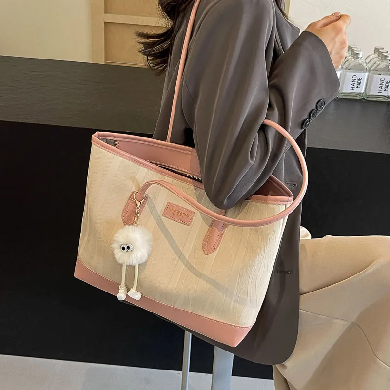 BAODIDAISHU PU Shoulder Bag Tote Handbag Women's White/Pink/Black/Khaki-8
