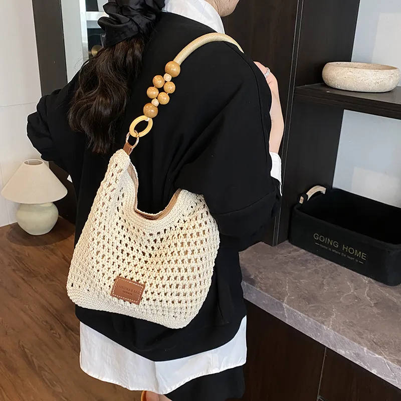 BAODIDAISHU PU Fashion Niche Shoulder Bag Underarm Tote Women's Brown/Black-6
