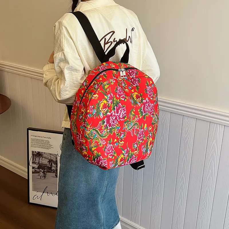 BAODIDAISHU Nylon Fabric Laptop Backpack Unisex Multicolor-4