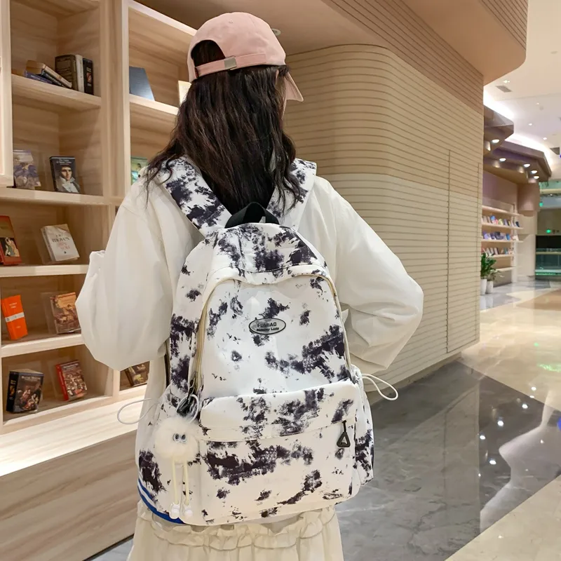 BAODIDAISHU Nylon Backpack Laptop Bag Backpack Regular Unisex Multicolor-12