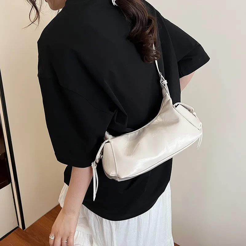 BAODIDAISHU PU Shoulder Bag Regular Women's White/Silver/Blue/Yellow/Red/Black/Denim Blue-6