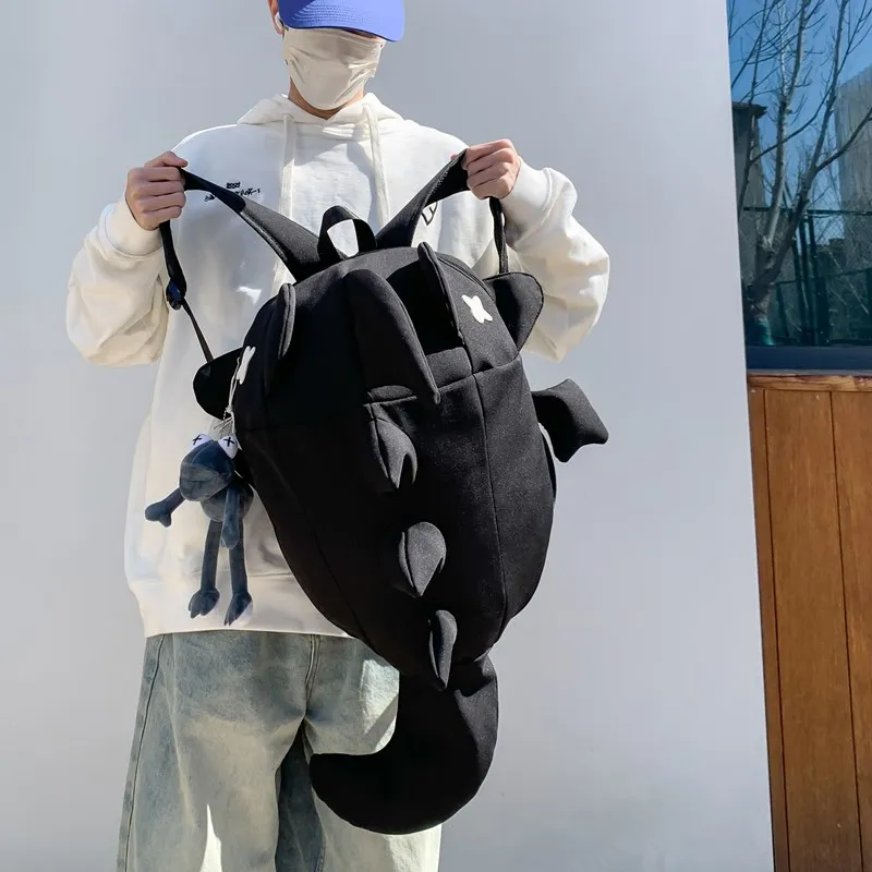 BAODIDAISHU Nylon Backpack Laptop Backpack Regular Unisex Gray/Black/White-18
