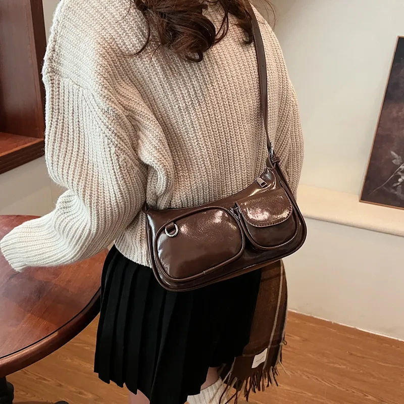 BAODIDAISHU PU Commute Shoulder Bag Crossbody Bag Medium Size Women's Multicolor-26